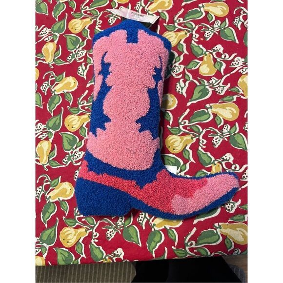 NWT Luxe Collection Cowgirl Boot Shaped Throw Pillow ADORABLE 16” - Picture 6 of 6